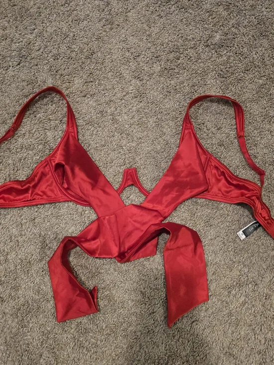Satin Bow Bra - Picture 2 of 4